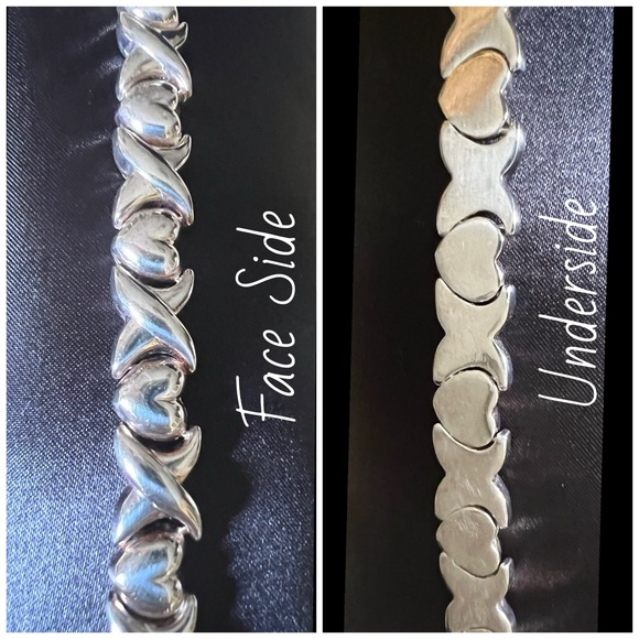 925 Sterling Italy Milor Hearts ♥︎ and Kisses 💋Bracelet - Picture 4 of 5